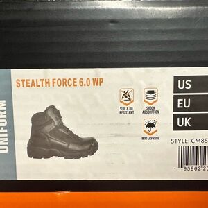 New Magnum Stealth Force 6.0 WP Black Uniform Boots Mens 13